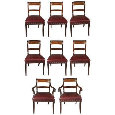 Regency Set of 8 Mahogany Dining Chairs