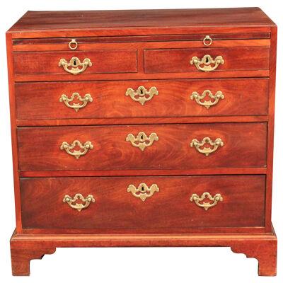 George III Chippendale Period Mahogany Caddy Top Chest