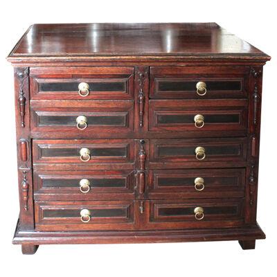 17th Century Moulded Front Oak Chest of Drawers