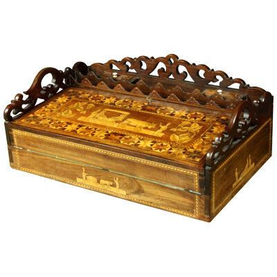 Antique Marquetry Writing Box