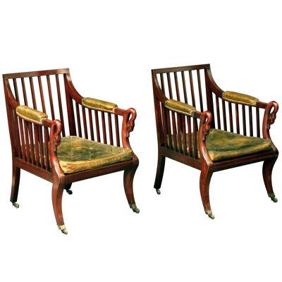 Regency Pair of Bergere Chairs