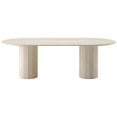 Ashby Oval Table - Travertine