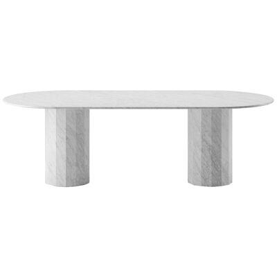Ashby Oval Table - Bianco Carrara Marble
