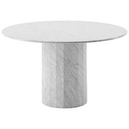 Ashby Round Dining / Hall Table - Bianco Carrara
