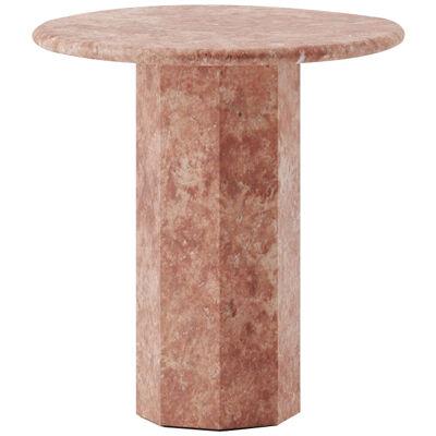 Ashby Side Table - Red Travertine