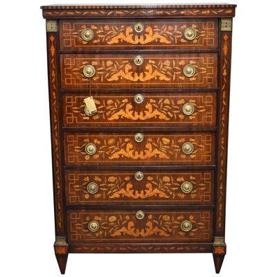 18th Century Dutch Marquetry Chest of Drawers