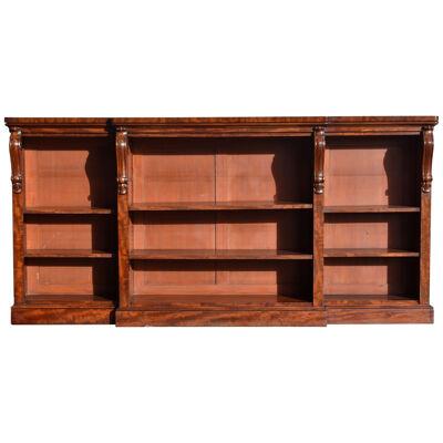 Early Victorian Mahogany Open Bookcase