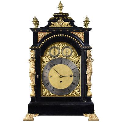 Victorian Ebonised Bracket Clock by Barraud & Lunds