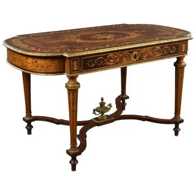 19th Century French Marquetry Centre Table