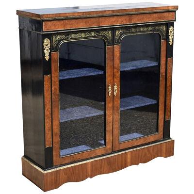 Victorian Walnut and Ebonised Pier Cabinet