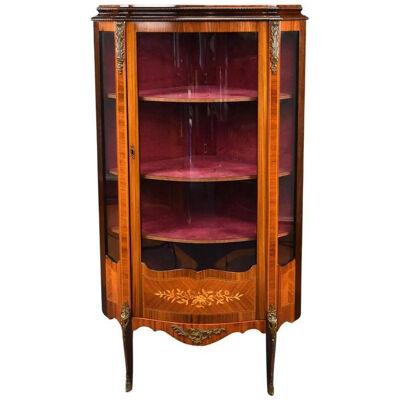 French Style Bow fronted Corner Cabinet