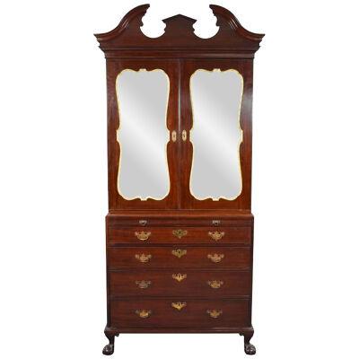 Irish George II Mahogany Secretaire Cabinet in the manner of Giles Grendey