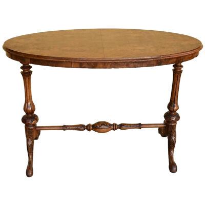 19th Century Victorian Burr Walnut Occasional Table