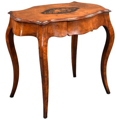 Victorian Walnut Marquetry Centre Table