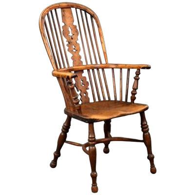 19th Century Yew & Elm High Back Windsor Chair