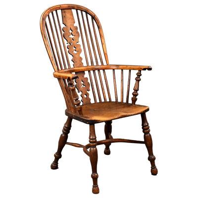 19th Century Yew & Elm High Back Windsor Chair