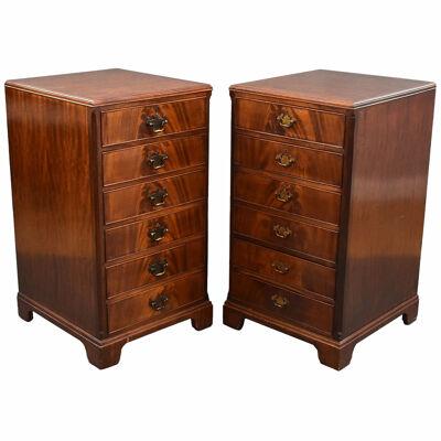 Near Pair Large mahogany bedside chests
