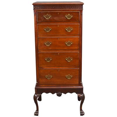 Antique Mahogany Chest on Stand