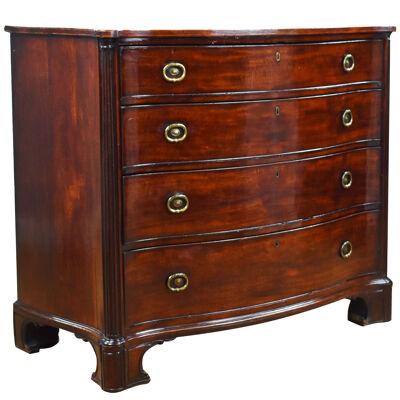 George III Mahogany Serpentine Chest of Drawers Attributed to Gillow