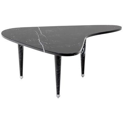 Modernist Black Marble Coffee Table , Italy 20th Century