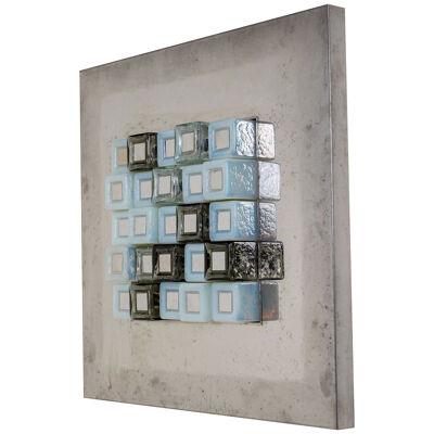 Square Wall Light/Sculpture by Angelo Brotto