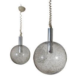 Pair of “Sfera” Pendant Lamps by Tobia Scarpa for Flos, Italy 1960s