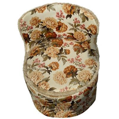 Vintage chair with authentic flower fabric