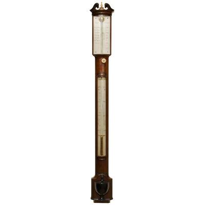 Early 19th Century Mahogany Bow Fronted Barometer