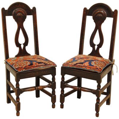 Pair of Early 18th Century Oak Side Chairs