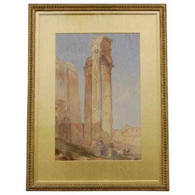 19th Century Watercolour Painting of Rome