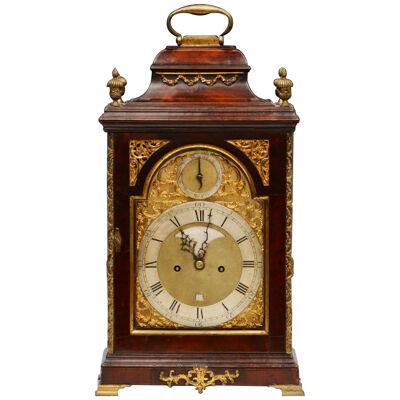 18th Century Mahogany Bell Top Bracket Clock by Spencer and Perkins