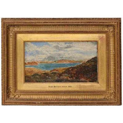 Antique Samuel Bough a.r.s.a. Scottish Loch Ness Seascape Oil Painting