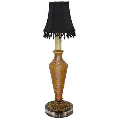Antique Modernized Durand Threaded Glass Table Lamp, Early 20th Century