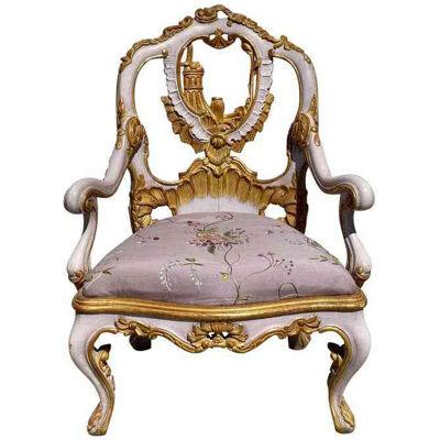 Venetian Purple Palazzo Arm Chair by Charles Pollock for William Switzer