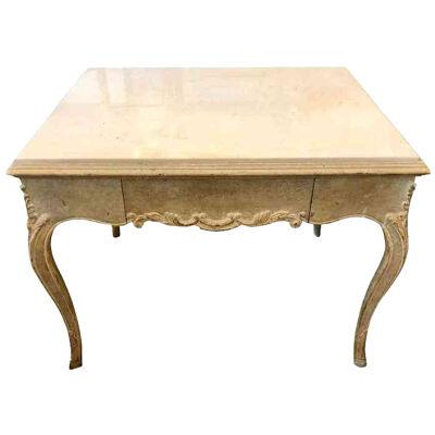 Antique Hideaway House Beverly Hills Marble Top Nightstand End or Side Table