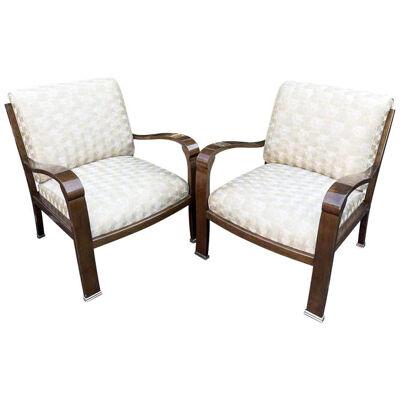Pair of Art Deco Style Sally Sirkin Lewis for J. Robert Scott Club Chairs