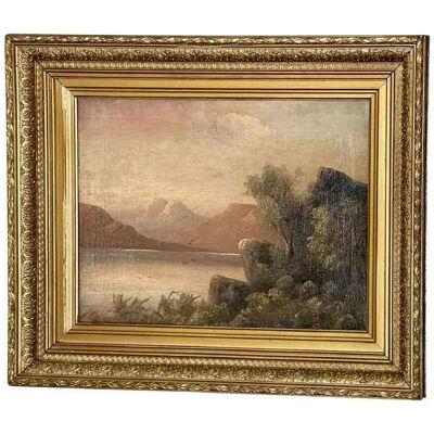 Antique British Landscape Oil Painting, 19th Century