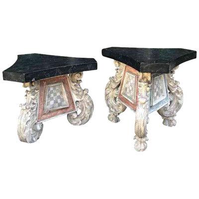 Very Unusual Pair of Antique 18th Century Carved Venetian Tables