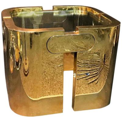 Amazing Golden Bronze Modernist Puzzle Table