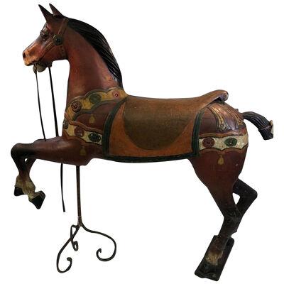Antique Carved Turn of the Century Carousel Horse