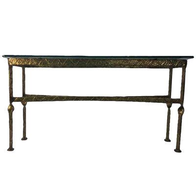 Modernist Mixed Metal Console Attributed to Silas Seandel