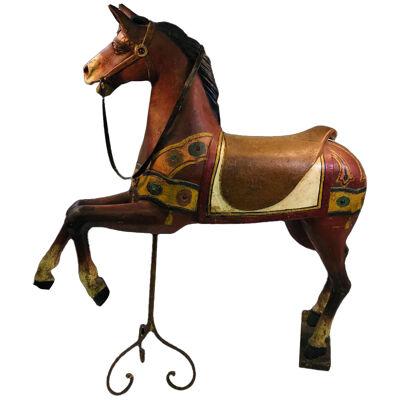 Antique Carved Turn of the Century Carousel Horse