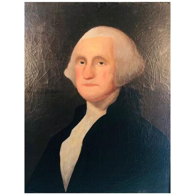 Exceptional George Washington Portrait After Gilbert Stuart