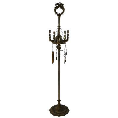 Unusual Dramatic Baroque Whale Oil Style Floor Lamp