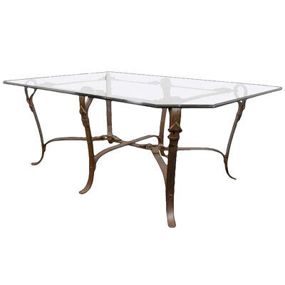 Modernist Gucci Influenced Equestrian Hand-forged Iron Table