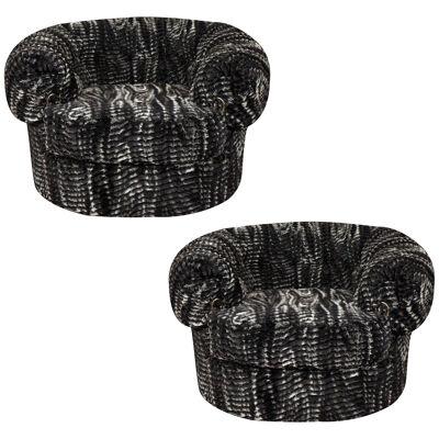 Jean Royere Style "Boule" Club Chairs - A Pair