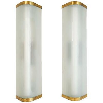 Midcentury Pair of Extra-Large Modern Wall Lamps Attributed to Asea