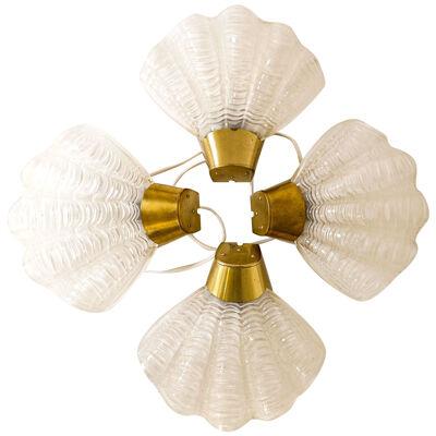 Midcentury ASEA Wall Lights, "Coquille", 1950s, Sweden
