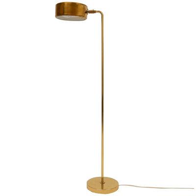Midcentury Brass Atelje Lyktan Floor Lamp Sweden