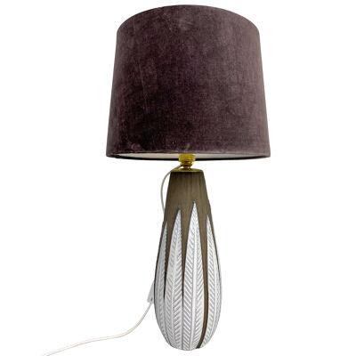 Midcentury Ceramic Table Lamp "Paprika"by Upsala Ekeby, Sweden, 1940s
